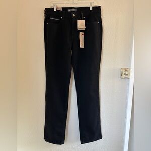 Levi's 505 Mid-rise Women's Straight Leg Black Jeans with back pocket detailing